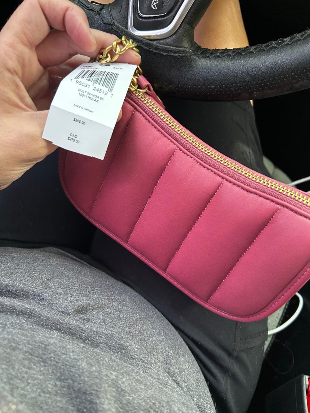 NWT Coach Mini Quilted shoulder bag
